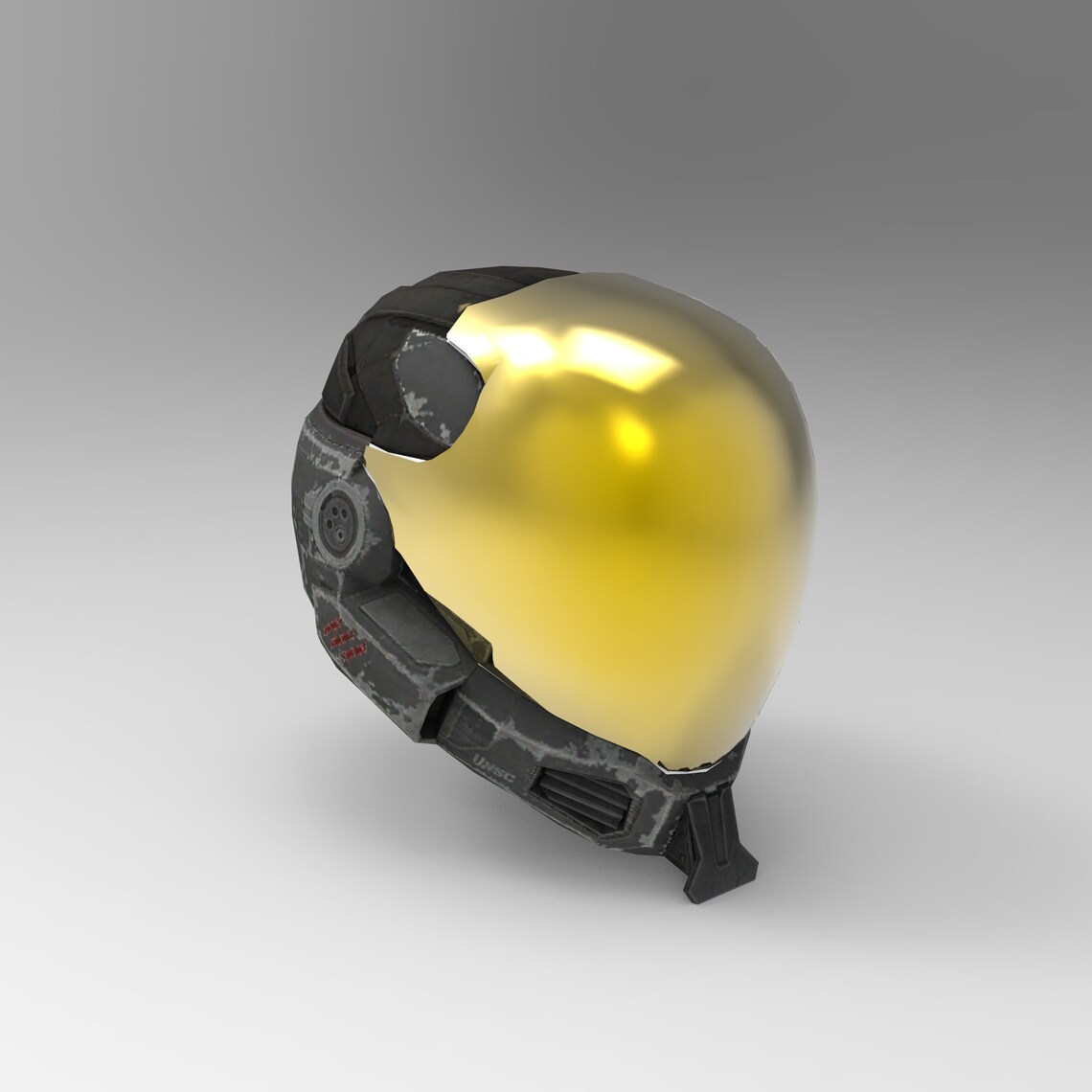 EVA Halo Reach Spartan Helmet Wearable Template for Paper and Etsy