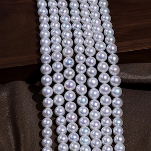 9-11mm Freshwater Pearl Beads,Natural White Round Big Loose Pearls Handmade Jewelry Making,Gifts for Mom,9 10 11mm High-Luster Edison Pearls