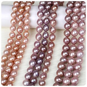 9-11mm Natural Freshwater Pearl Strand Bead,Colorful Pearl,Genuine Cultured Pearl Bead,Full Strand,DIY Jewelry Gift for Her Wedding Necklace