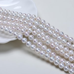 9mm 10mm Freshwater Big Pearl Beads,White Edison Round High Quality Pearls Necklaces Bracelet Jewelry Making,Gifts for Her,Loose Real Pearls