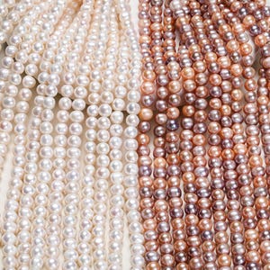Freshwater Pearls,9mm 10mm Round Pearl Large White Pearl Beads DIY Jewelry Necklace Earrings Making,Full Strand,Bridal Wedding Gifts for Her