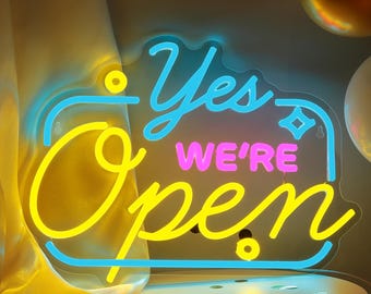 Open Signs for Business,Open Neon Sign for Wall Decor Welcome Neon Light for Window Florist Bar Salon Cafe Restaurant Door Shop Decor,16x9"