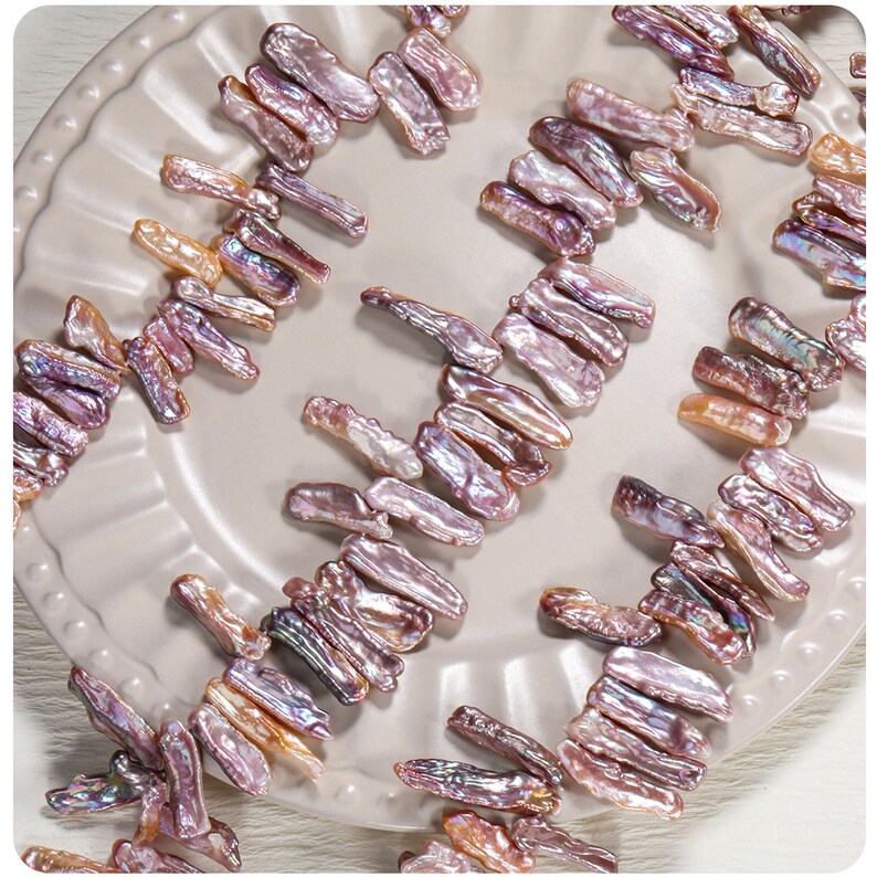 Freshwater Pipa Pearl,baroque Bar Pearl Beads Long Shape White Color ...