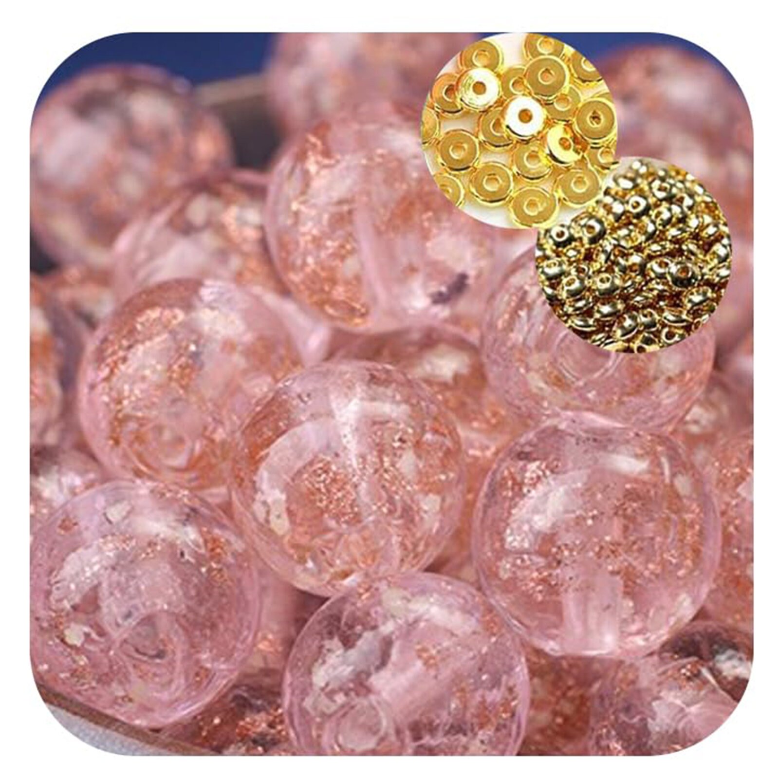 MILISTEN 200 Perle Luminose Al Buio Rotonde - Acrilico 1,1cm - Per Braccialetti E Collane Fai Da Te - 4