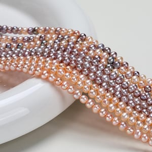 4-5mm Freshwater Pearl Beads,Natural Multi Color Loose Pearl DIY Necklace Bracelet Jewelry Making,Gift for Her,Christmas Wedding Pearl Gifts