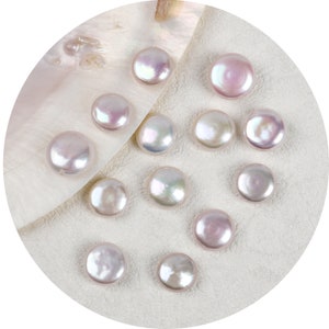 1 PCS,14-16mm Natural Coin Freshwater Button Pearls, Flat Baroque Pearl Bead,Flat Pearls Beads,DIY Jewelry Accessories,No Hole,Ship Random