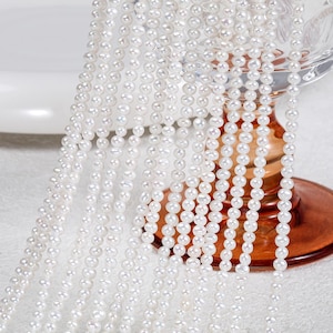3-4mm Natural Freshwater Pearl Beads,DIY Necklace Bracelet Rings Pearl Beads, Wholesale White Pearls for Jewelry Making,Christmas Gifts