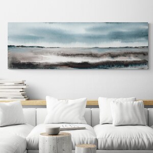 Large Artwork for Wall Oversize Horizontal Long Narrow Wall Art Canvas Wall Decor Bedroom Above Bed Coastal Large Landscape Painting Print