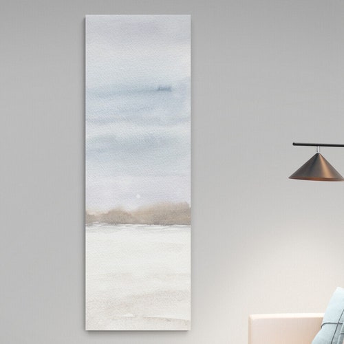 Long Narrow Vertical Wall Art Prints Winter Pine Trees Canvas Etsy