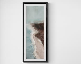 Coastal Beach Printable Wall Art Digital Instant Download Art Print 12x36 Tall Long Narrow Vertical Downloadable Modern Bedroom Home Decor