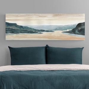 Living Room Extra Large Canvas Wall Art Prints, HOrizontal Long Narrow Wide Bedroom Wall Decor Over the Bed, Mountains Nature Lake Artwork
