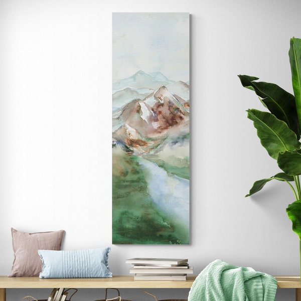 Long Landscape Vertical Canvas Wall Paintings Etsy