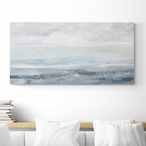 Coastal Wall Decor Living Room Large Canvas Wall Art Horizontal Over the Couch Art Work for Living Room Grey Calming Above Bed Bedroom Decor