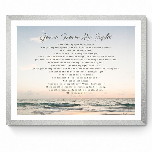 Gone From My Sight Printable Etsy