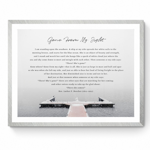 Gone From My Sight Printable Etsy