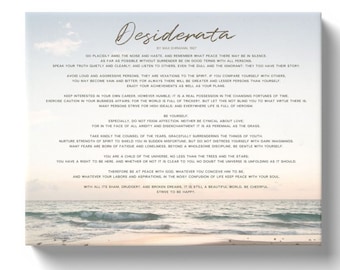 Desiderata Canvas Print Office Extra Large Wall Art Inspirational Quote Wall Decor Horizontal Oversized Rectangular Desiderata Poem Artwork