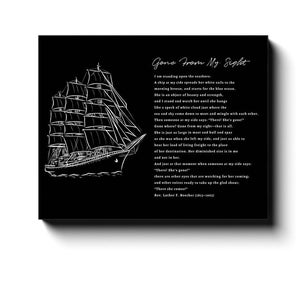Gone From My Sight Poem Luther Beecher Grief Quote Canvas Wall Art Sympathy Loss Poetry Bereavement In Memory of Remembrance Gifts Decor Art