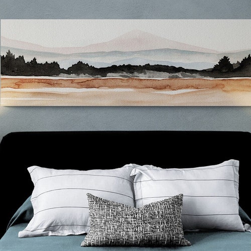 Long Canvas Wall Art Mailed Fine Art Above Bed Wall Decor Etsy