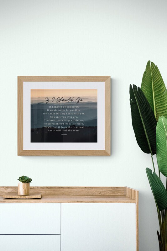 Printable Art If I Should Go Poem Sympathy Gift Loss Of Etsy Printable art if i should go poem sympathy gift loss of etsy