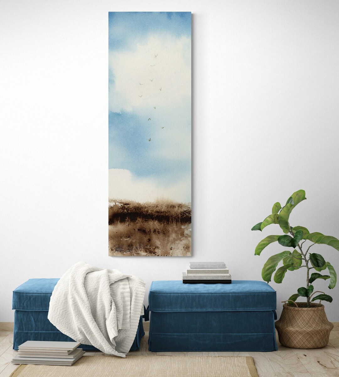 Tall Vertical Oversized Long Narrow Canvas Wall Art Large Vertical