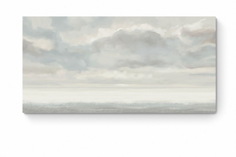 Clouds Print Over the Bed Decor Cloud Painting Original Art Extra Large