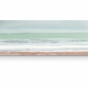 Minimalist Wall Art Canvas Print Painting Calming Wall Art Extra Large Long Narrow Horizontal Over Bed Ocean Beach Landscape Lake Home Decor image 3
