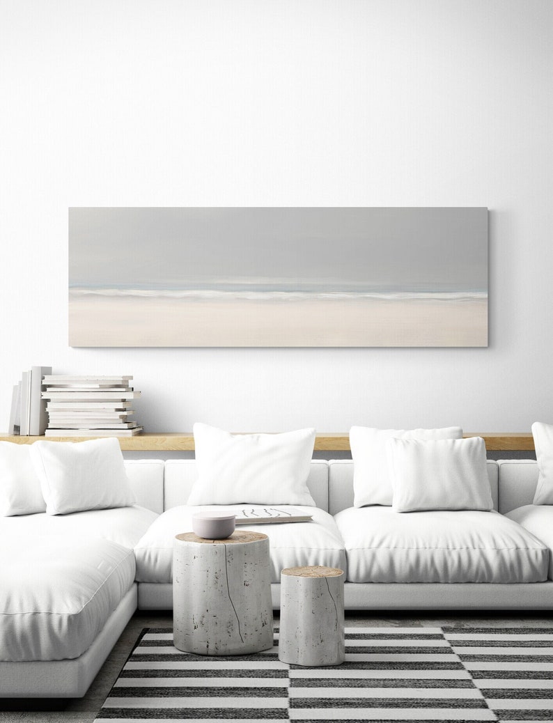 Bedroom Art Above Bed Canvas Wall Art Long Narrow Horizontal Etsy
