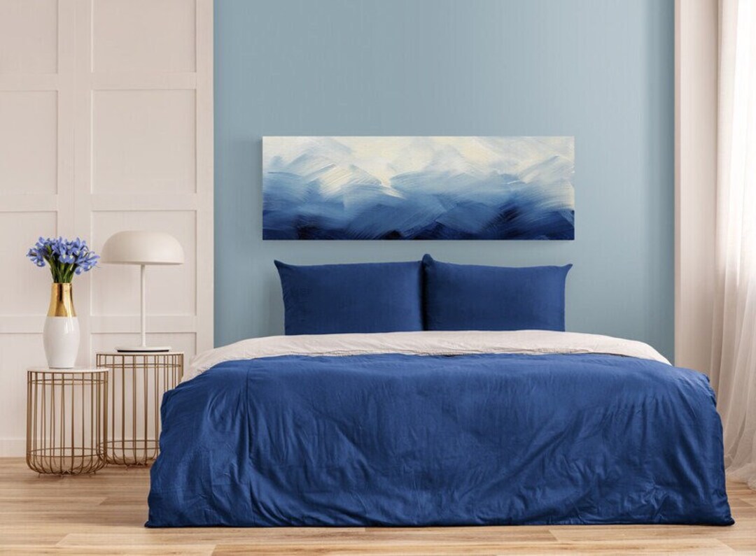 Abstract Art Print Large Canvas Over the Bed Wall Decor Etsy