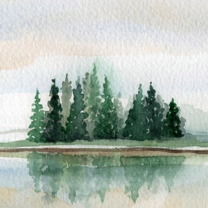 Watercolor Landscape Printable Set of 3 Prints, Horizontal Wall Art ...