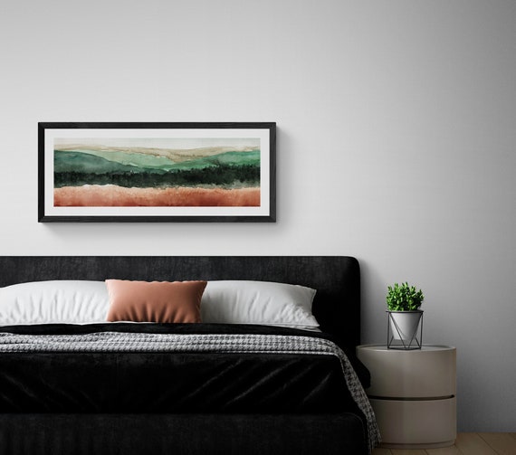 Horizontal Wall Art Digital Landscape Painting 12x36 Long - Long Horizontal Pictures For Walls Horizontal Wall Art Digital Landscape Painting 12x36 Long - Long Horizontal Pictures For Walls