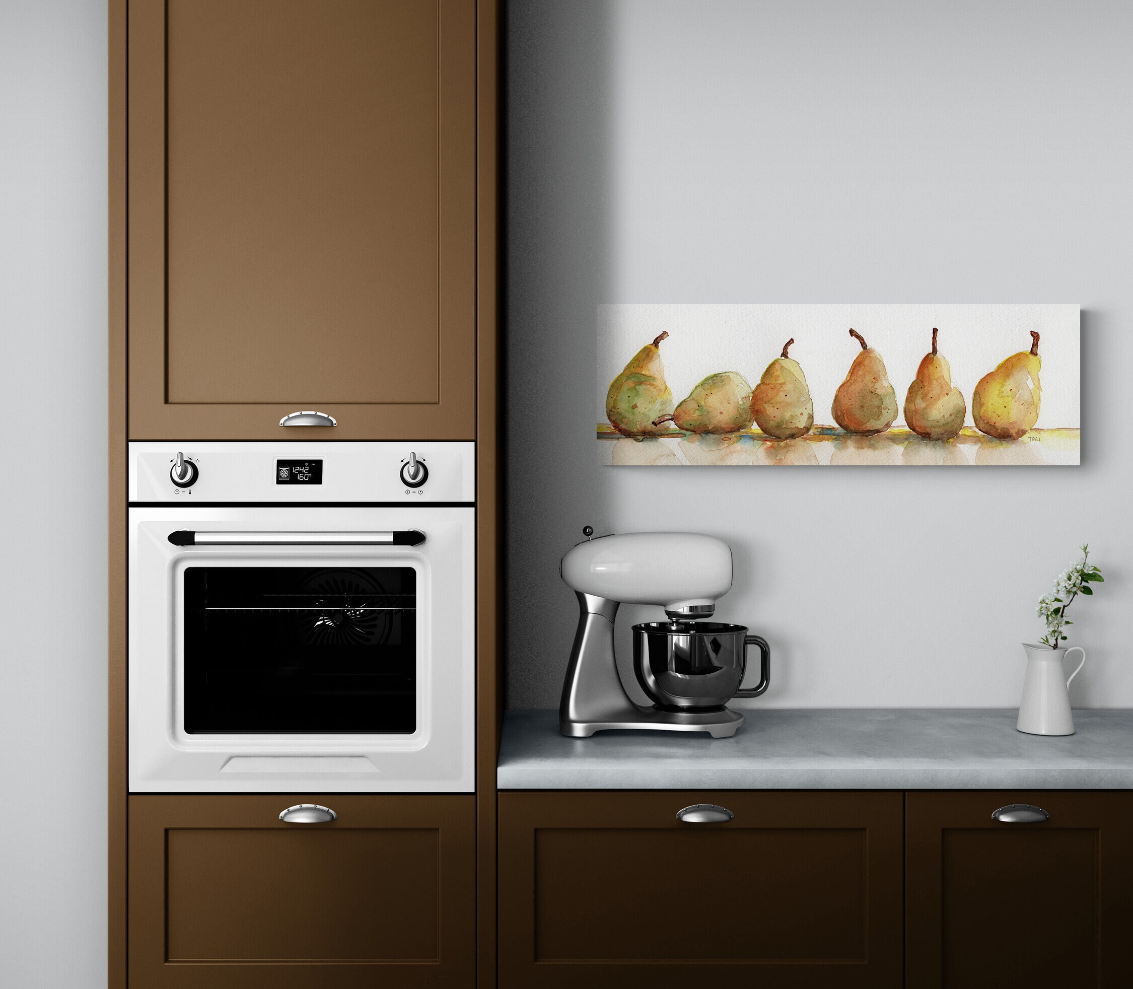 Horizontal Wall Art Kitchen Art Canvas Pears Kitchen Wall Etsy