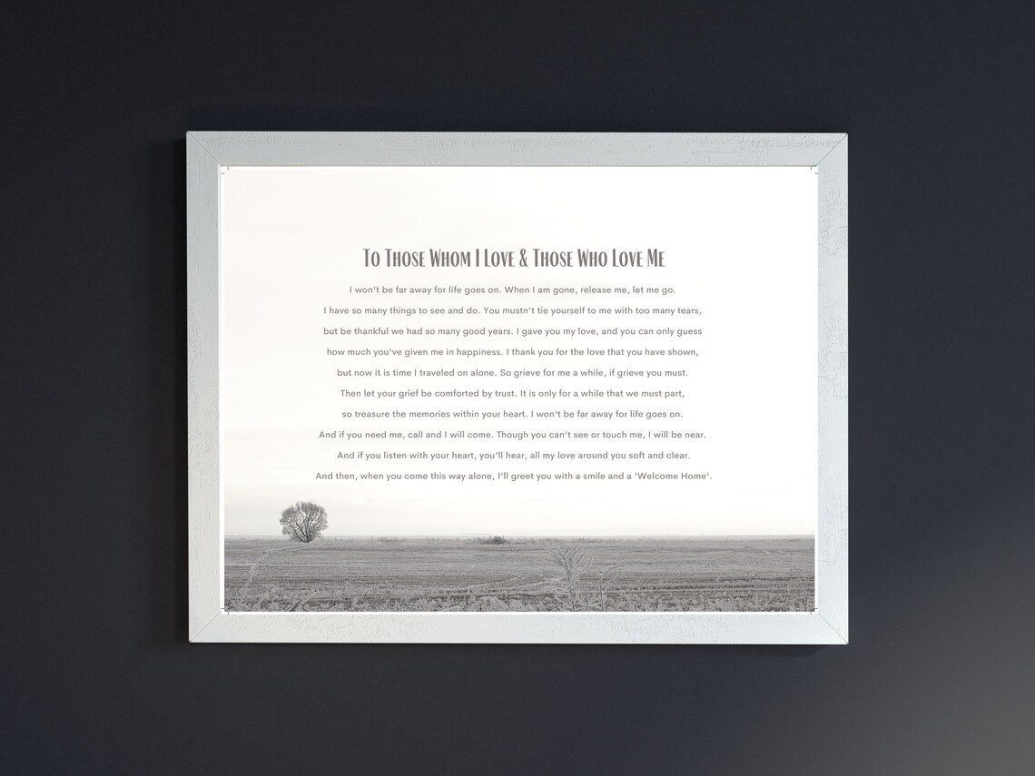 To Those Whom I Love and Those Who Love Me Printable Art | Etsy