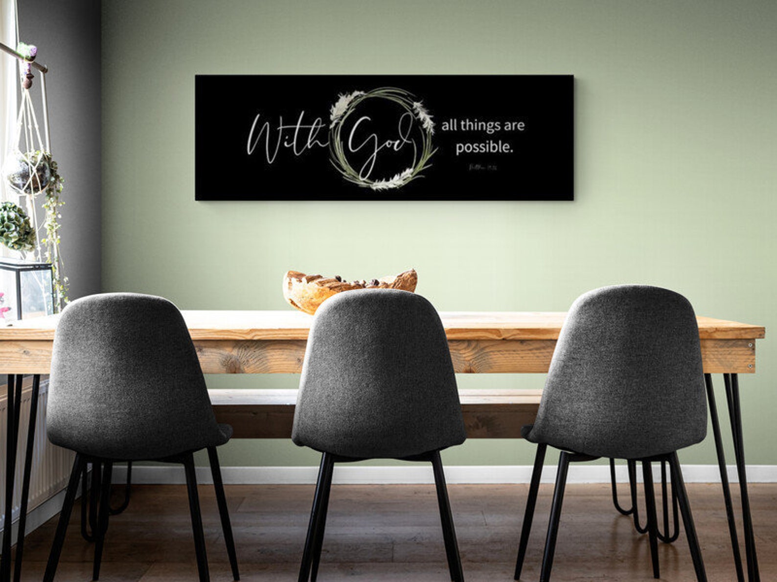 Bible Verse Horizontal Wall Art Scripture Wall Art Large - Etsy