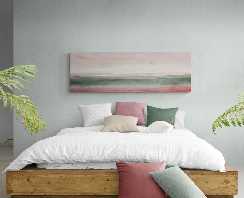 Canvas Long Narrow Wall Art Minimalist Landscape Horizontal Etsy