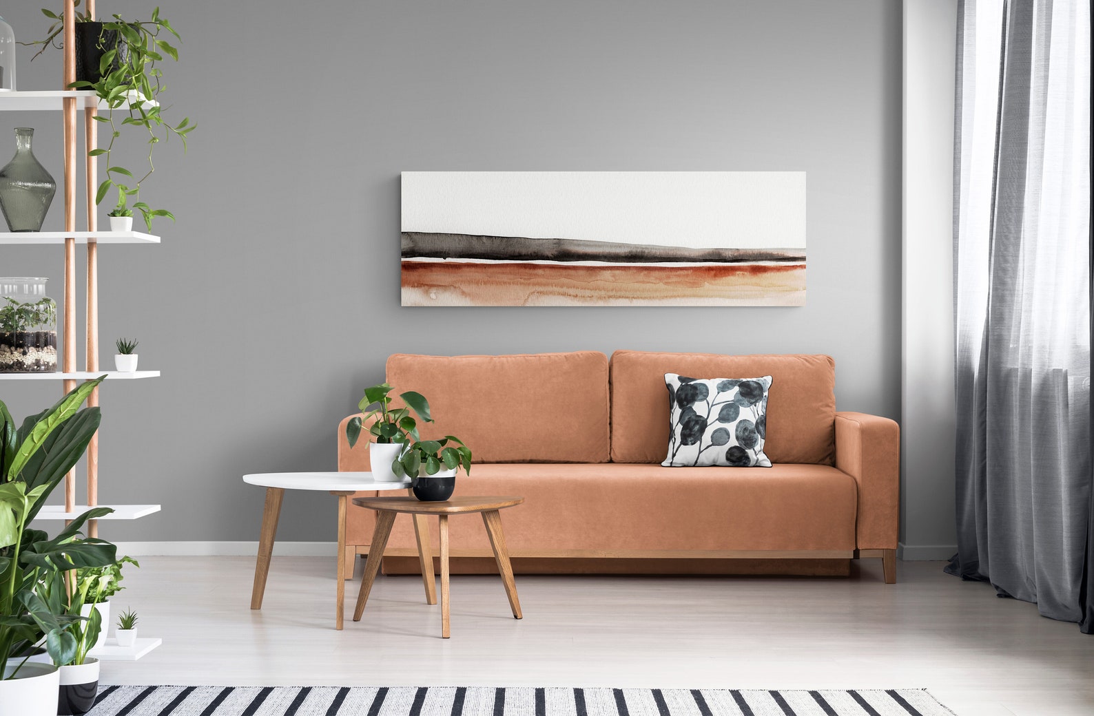 Long Narrow Horizontal Large Canvas Wall Art Over the Bed Etsy