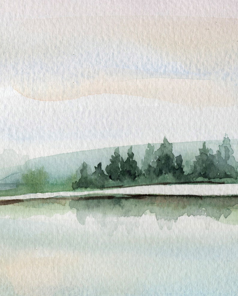 Watercolor Landscape Printable Set of 3 Prints Horizontal - Etsy