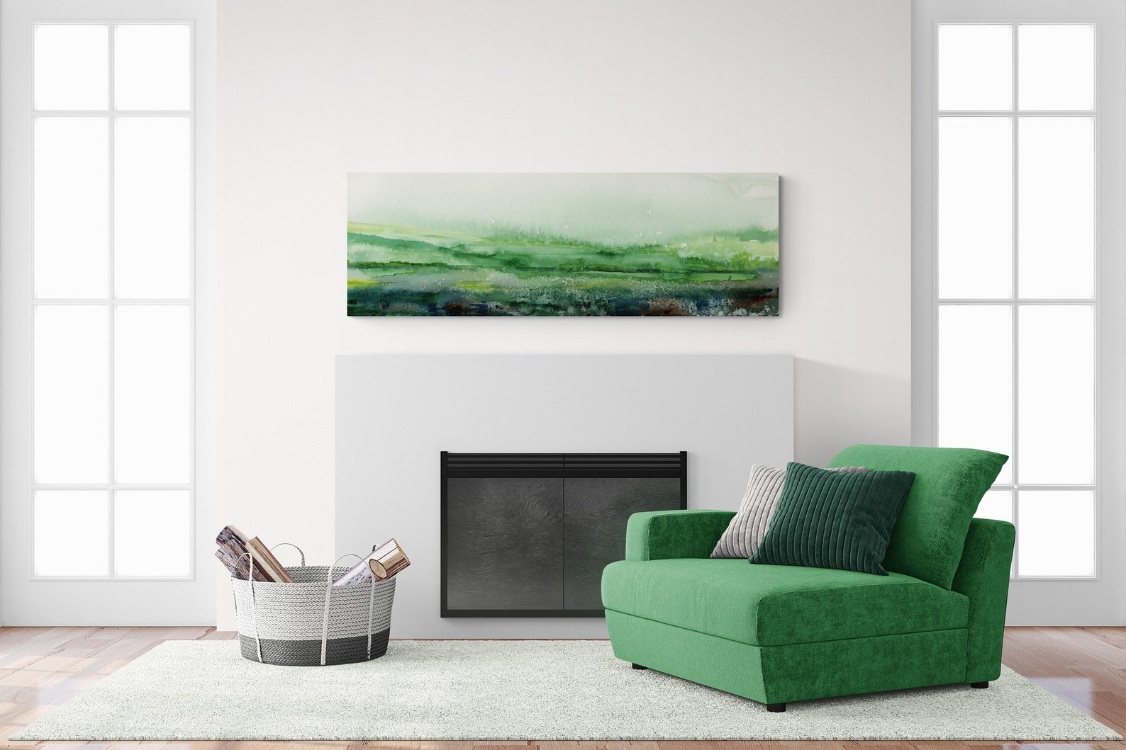 Long Narrow Horizontal Landscape Art Canvas Wall Art Prints Etsy