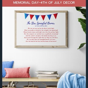 Star Spangled Banner, Printable Wall Art Print, Patriotic Gifts ...