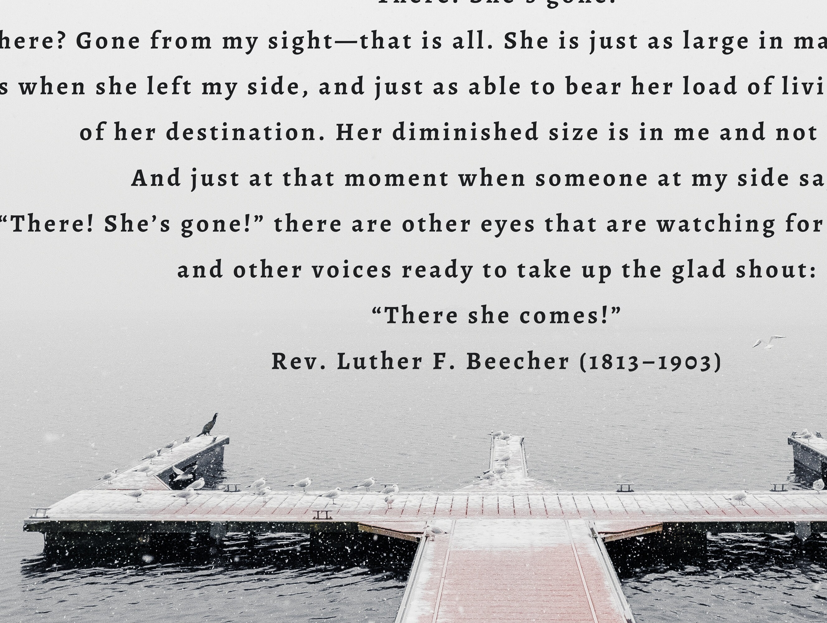 Printable Art Gone From My Sight Luther Beecher Poem Quote - Etsy