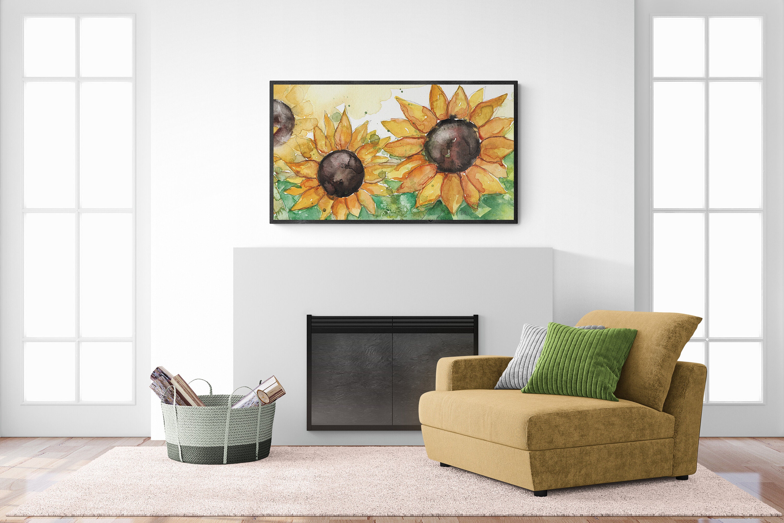 Fall Samsung Frame TV Art Sunflower Decor the Frame TV Art - Etsy