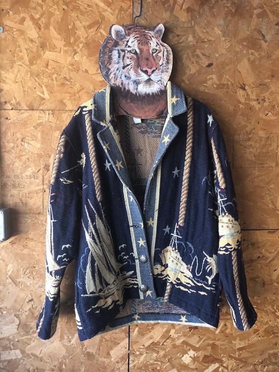 VINTAGE // 1980s Painted Pony Tapestry Jacket At S