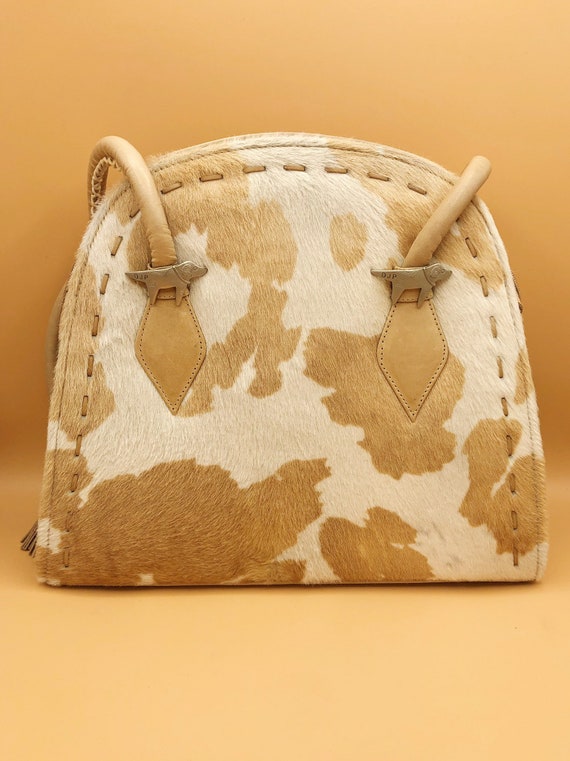 VINTAGE // 1980s Calf Hair Cow Print Donald Pliner