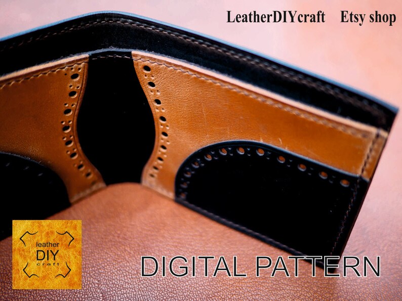 Vintage Men's Wallet SVG Vector Template Mens Leather Etsy