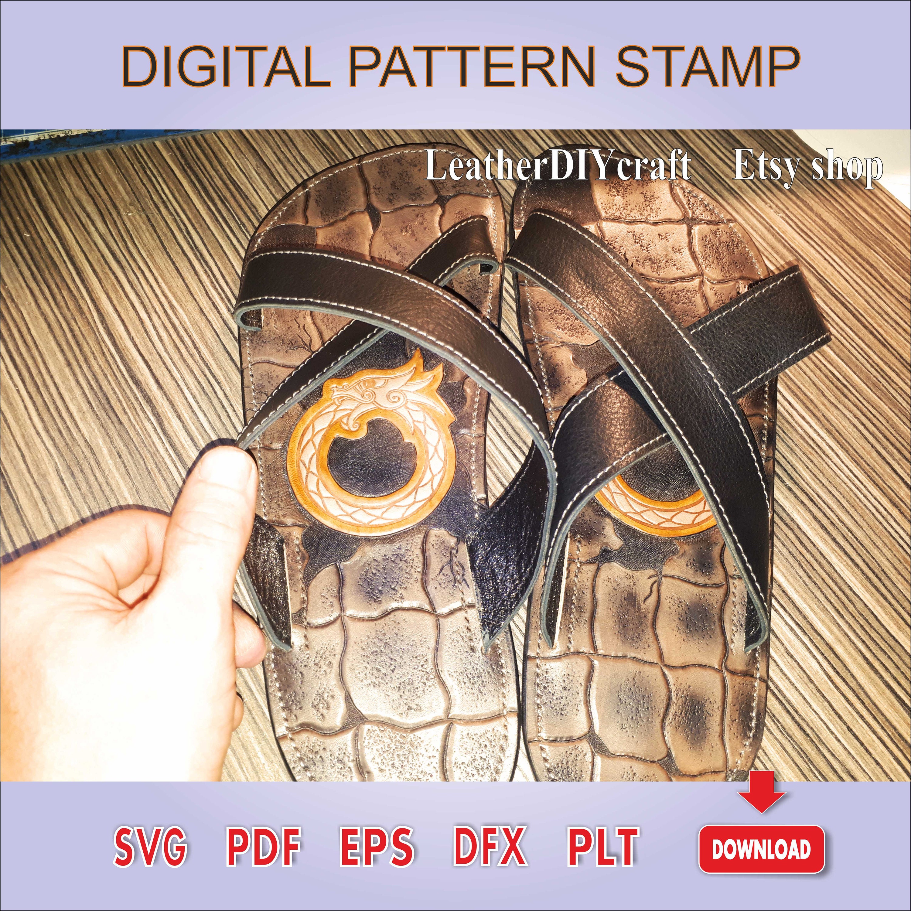 Dragon Stamp Svg. Dragon Leather Stamp. Dragon Stamp Pattern. Leather