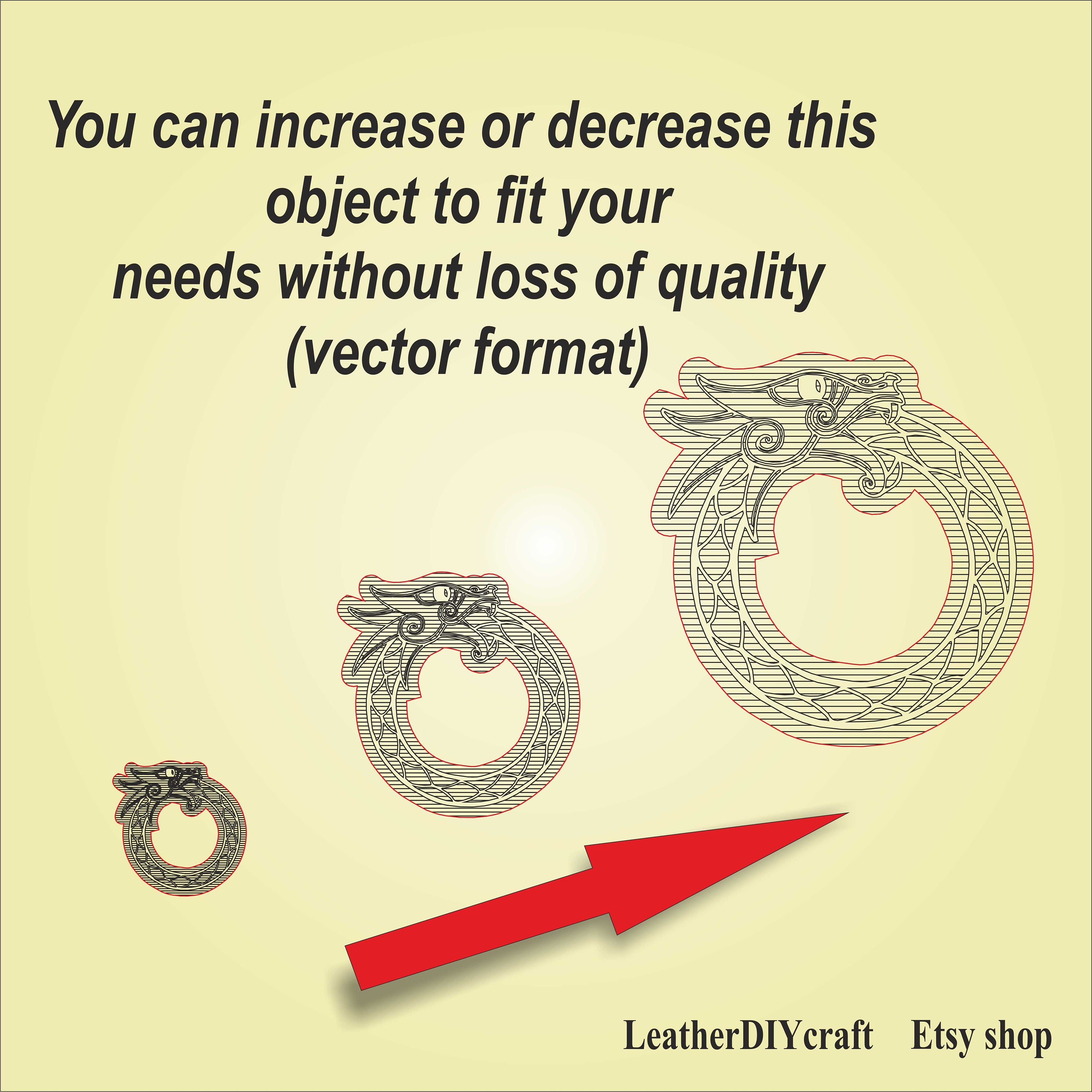 Dragon Stamp Svg. Dragon Leather Stamp. Dragon Stamp Pattern. Leather