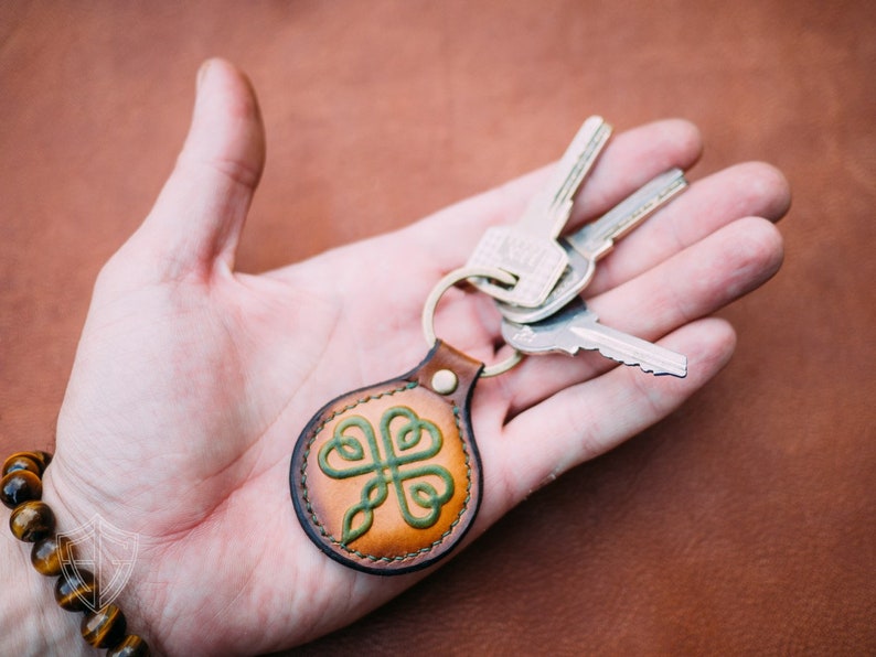 Download Circle Keychain Blank SVG files leather keychain vector | Etsy
