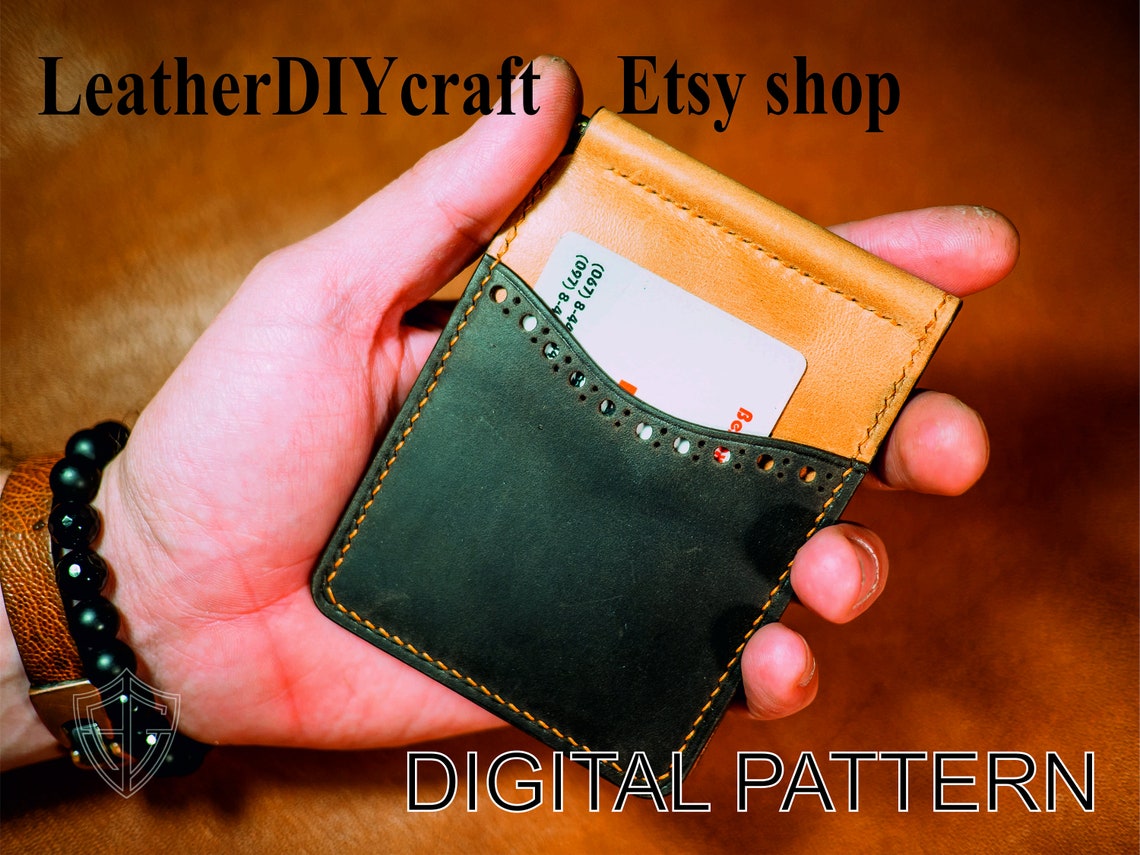 Mens Wallet Digital Template Leather Wallet SVG File Slim - Etsy