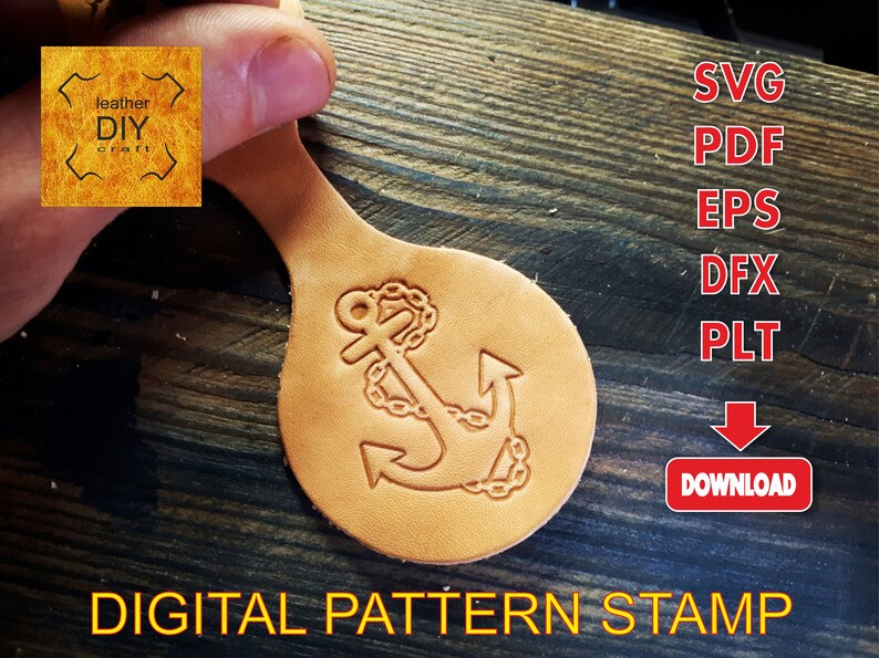 Anchor Stamp SVG Files Leather Stamp Vector File. Anchor Etsy