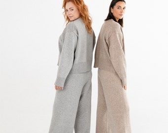 Sweater and Pants Set / Knit Set Women 