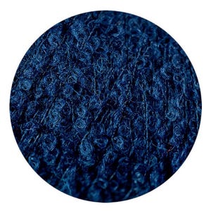 May include: Close-up of a deep blue fabric with a fuzzy texture.